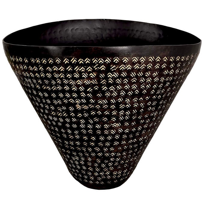 Deko Gefäß schwarz/anthrazit