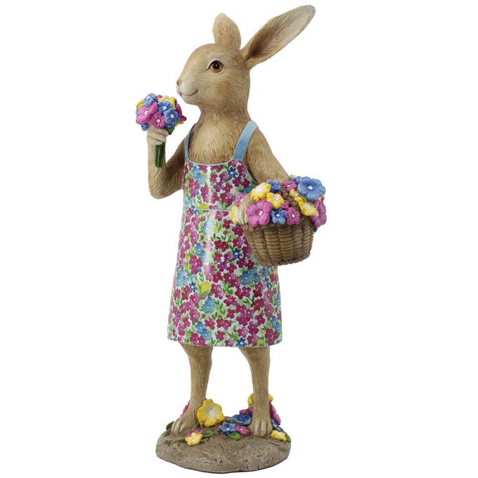 Hase im Kleid steh. bunt