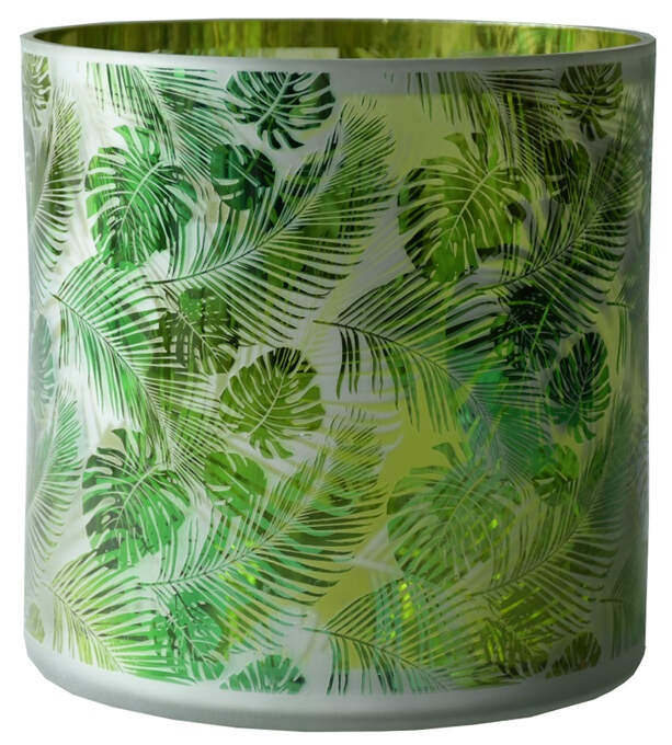 Windlicht Blätter grün Sonderpreis