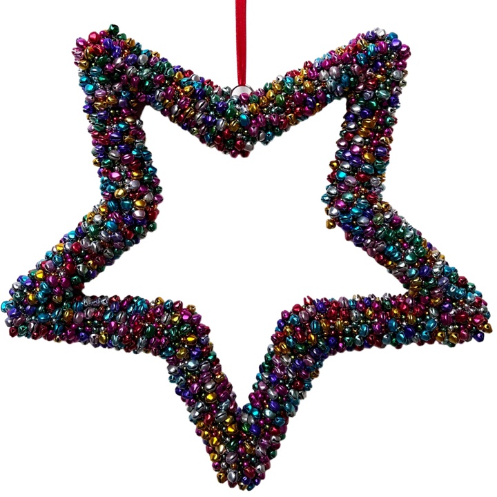 Schellen Stern blau bunt