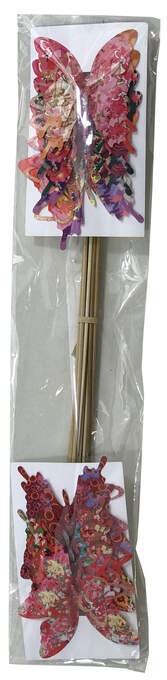 Schmetterling/Stab12 Stck Lachsfarben