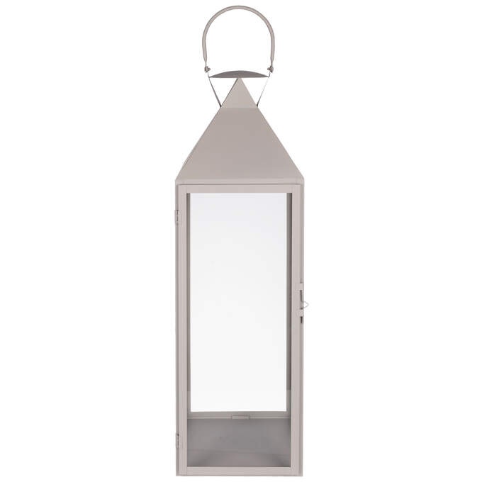 Laterne Metall beige