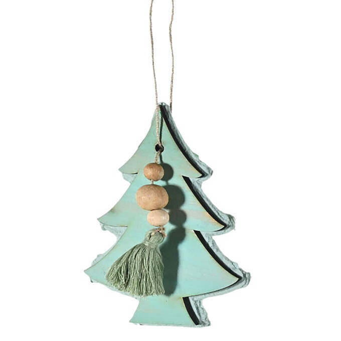 Papier Ornament Baum häng. mint