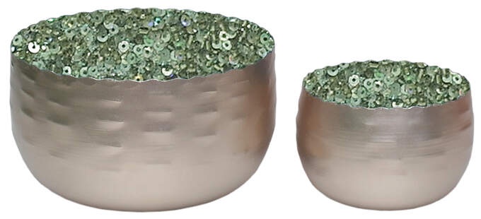 Windlicht a. titan i. silber antik (8+12cm)