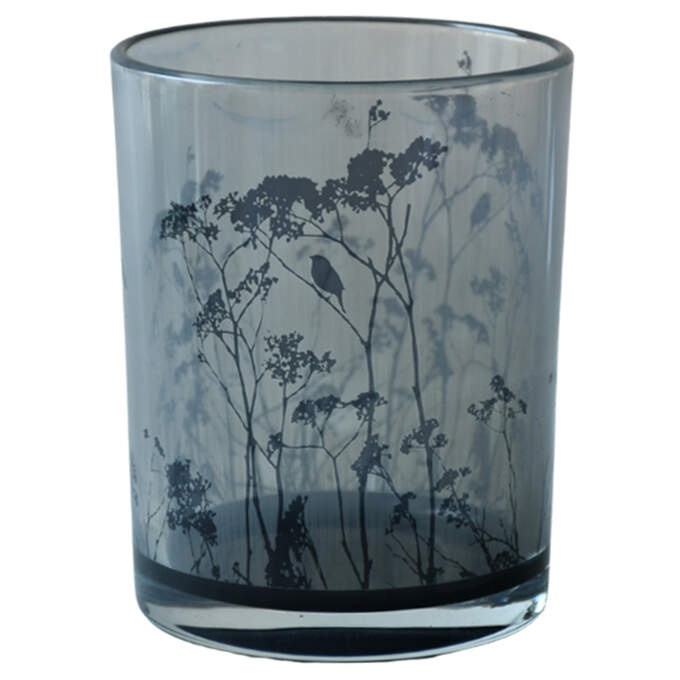 Windlicht  Landschaft m. Vogel