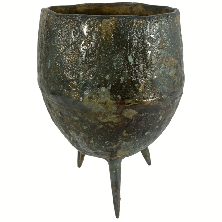 Deko Gefäß a. 3 Füßen irish green