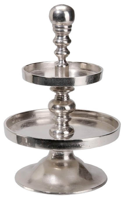 Etagere 2 Teller 20+30cm Alu matt