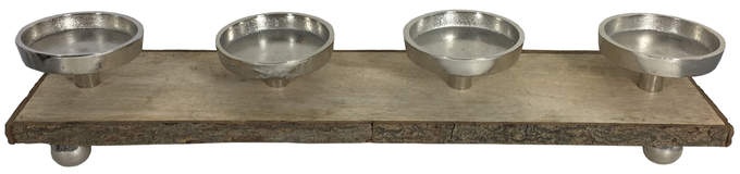 Kerzenständer a. re. Platte Alu roh vern.