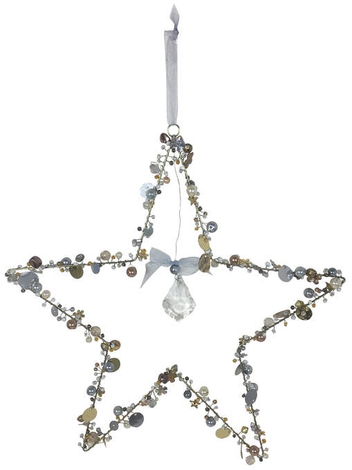 Perlen Stern häng.gold metallic