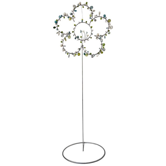 Perlen Blume 13cm a. Stab pastell