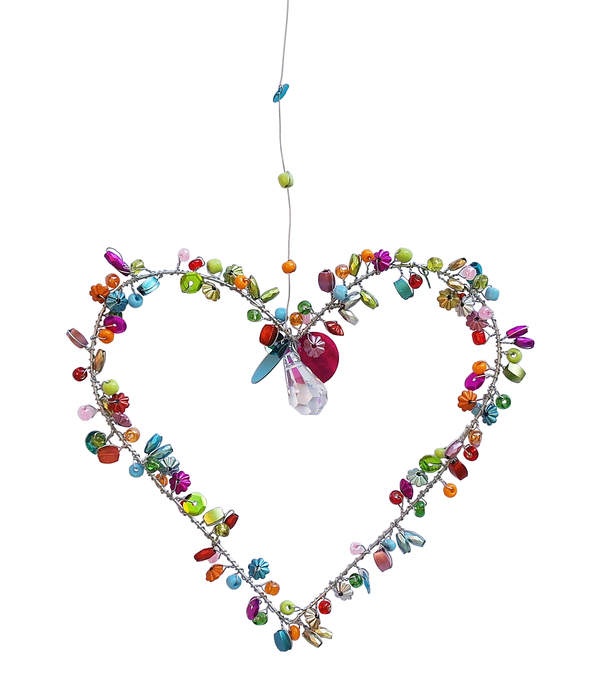 Herz/Pailletten bunt