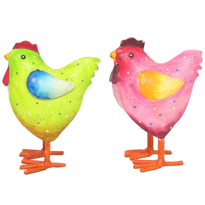 Henne bemalt 2fach.sort.