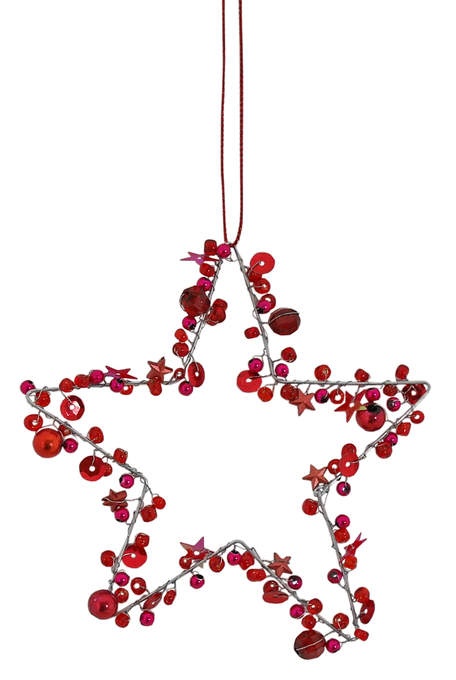 Perlen-Stern häng. rot
