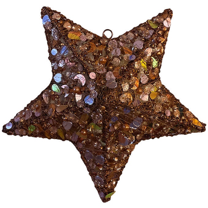 Schellen Stern 3D kupfer