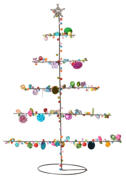 Perlen Baum stehend bunt