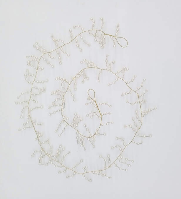 Girlande Perlen weiß