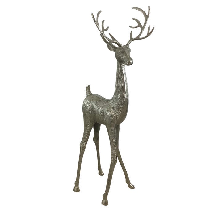 Hirsch stehend Alu roh vern.