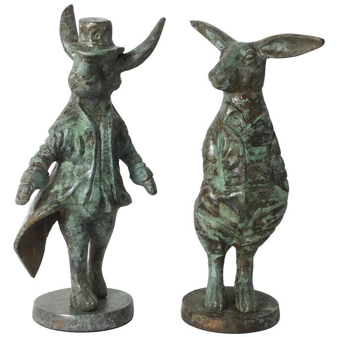 Hase 2fach sort. grün-antik