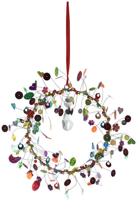 Pailletten Kreis häng. bunt