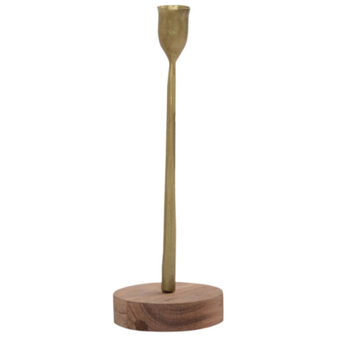 Kerzenständer Holz bronze