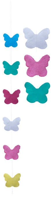 Girlande 6 Schmetterlinge 2m bunt
