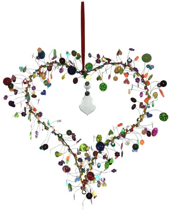 Pailletten Herz bunt