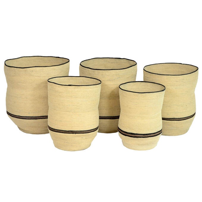 Korb Natur organisch 5erSET senf