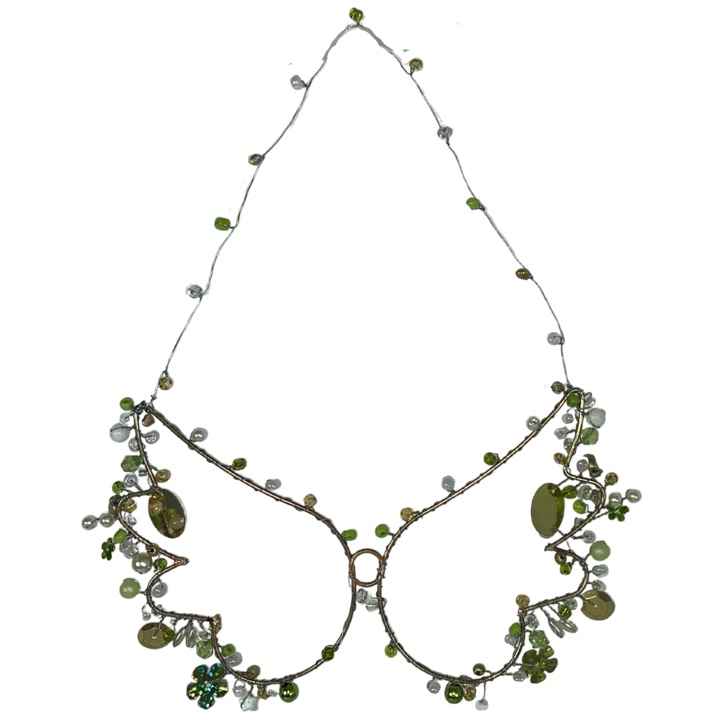 Perlen Flügel häng. grün