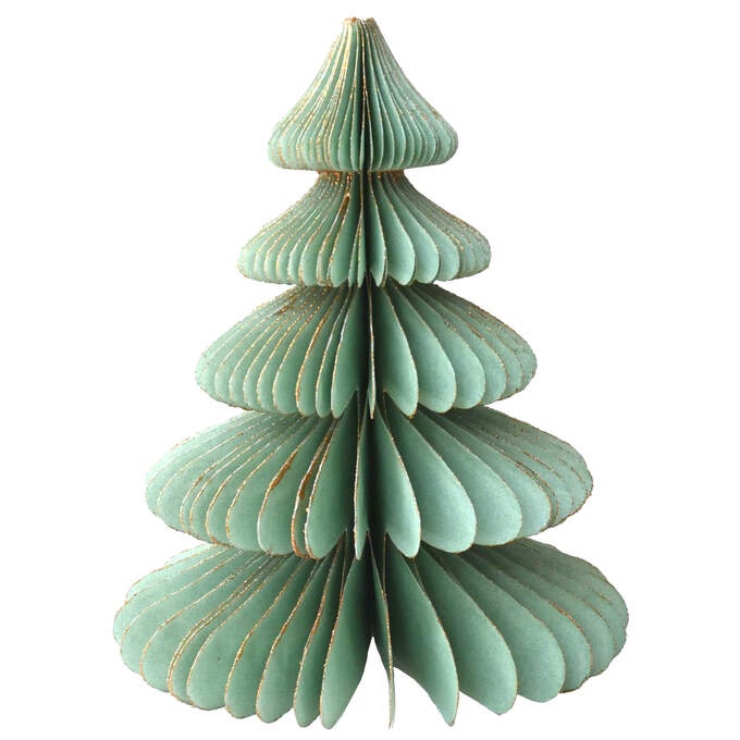 Papier Ornament Baum steh. Jade