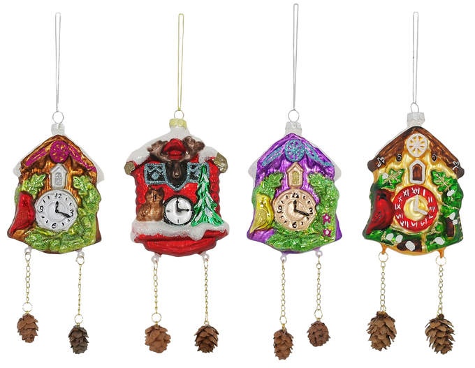 Deko Uhr häng. 4fach.sort.