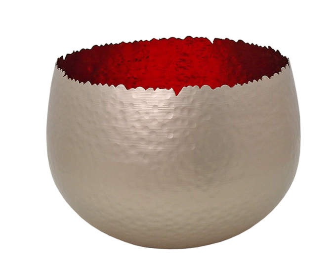 Gefäß a.silber i.rot