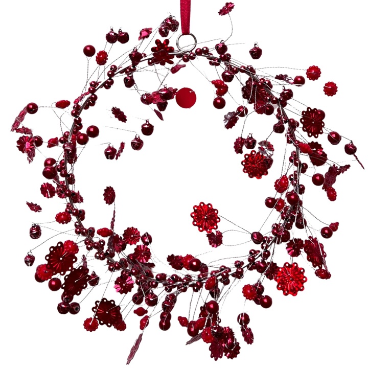 Pailletten Kreis rot antik