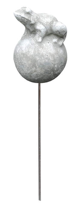 Frosch auf Kugel/Stab creme