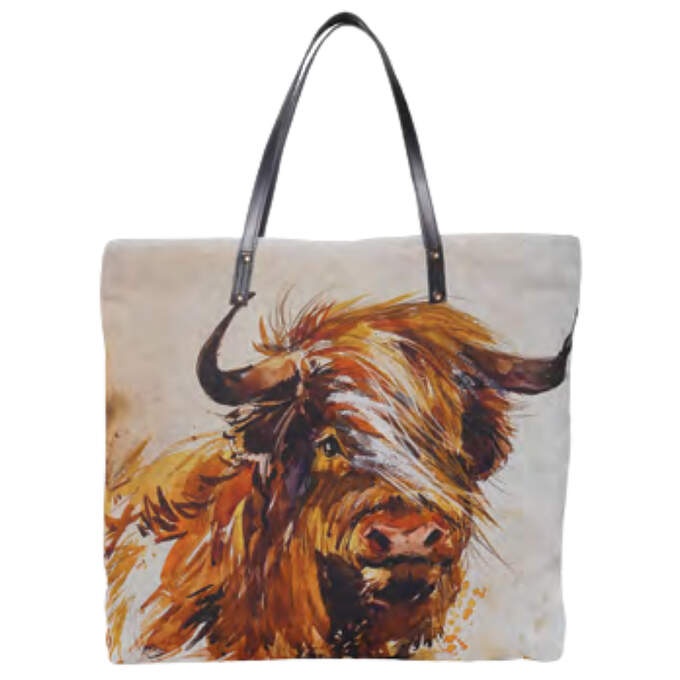 Tasche Hochlandrind grau