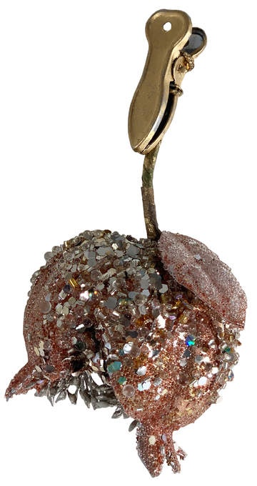 Granatapfel m. Blatt rose/gold m. Clip