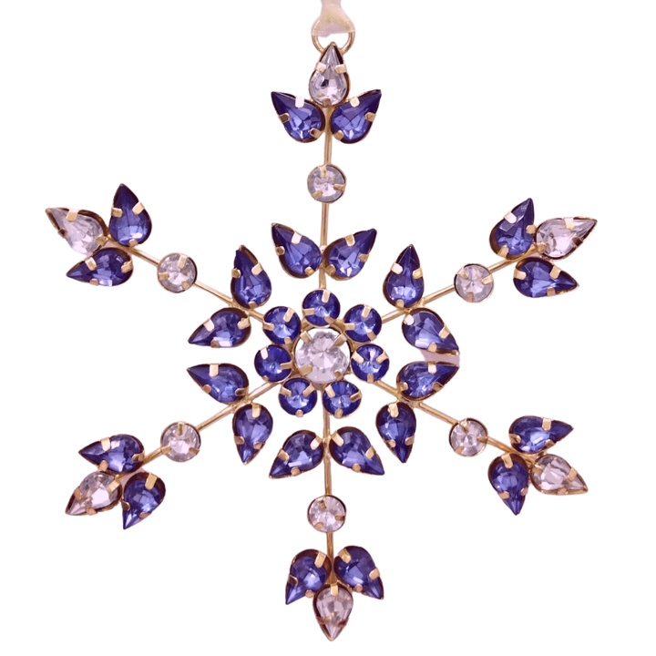 Kristall Schneeflocke lila