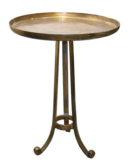 Tisch rd. Alu roh bronze