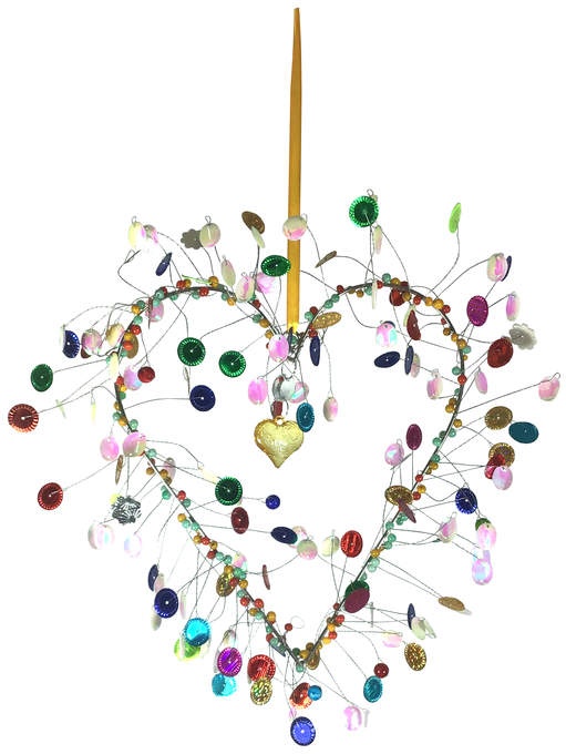 Pailletten Herz bunt