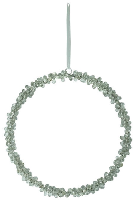 Kranz mit Perlen weiß