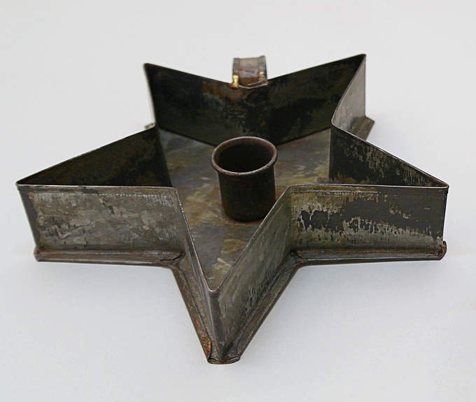 Kerzenhalter Stern zink