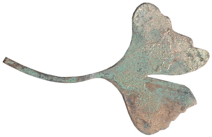 Gingkoblatt grün-antik