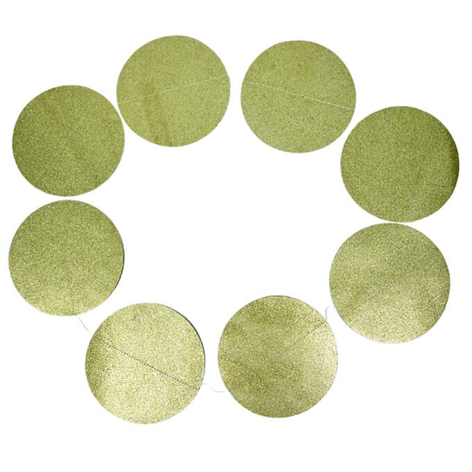 Girlande Kreis 8Stck 15cm gold-glitter