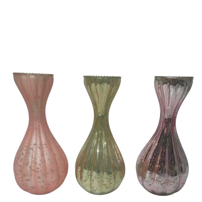 Glas 3farb.sort. rosé