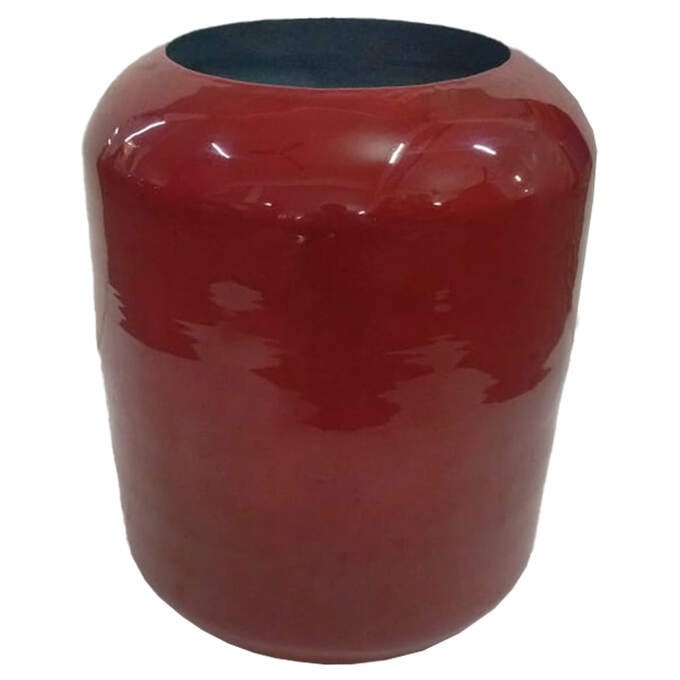 Deko Gefäß rot Emaille