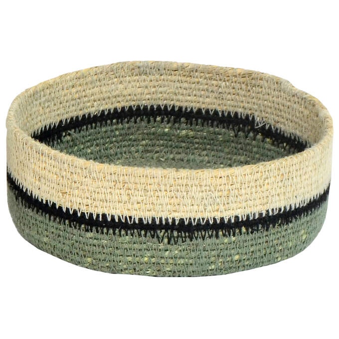 Korb Natur grün/beige