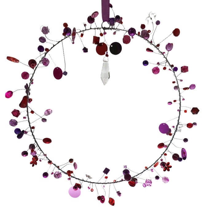 Perlen Kreis pink/lila