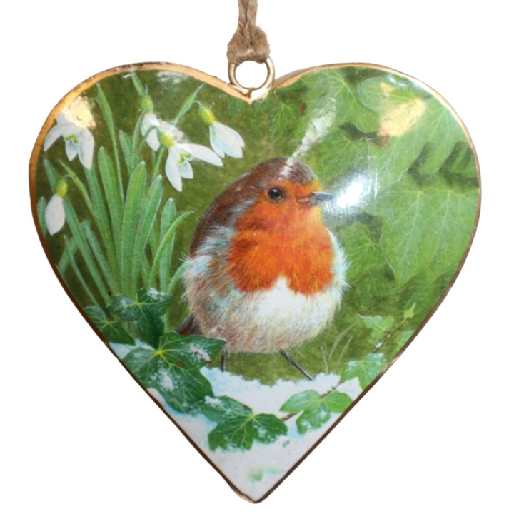 Herz häng. Rotkehlchen grün