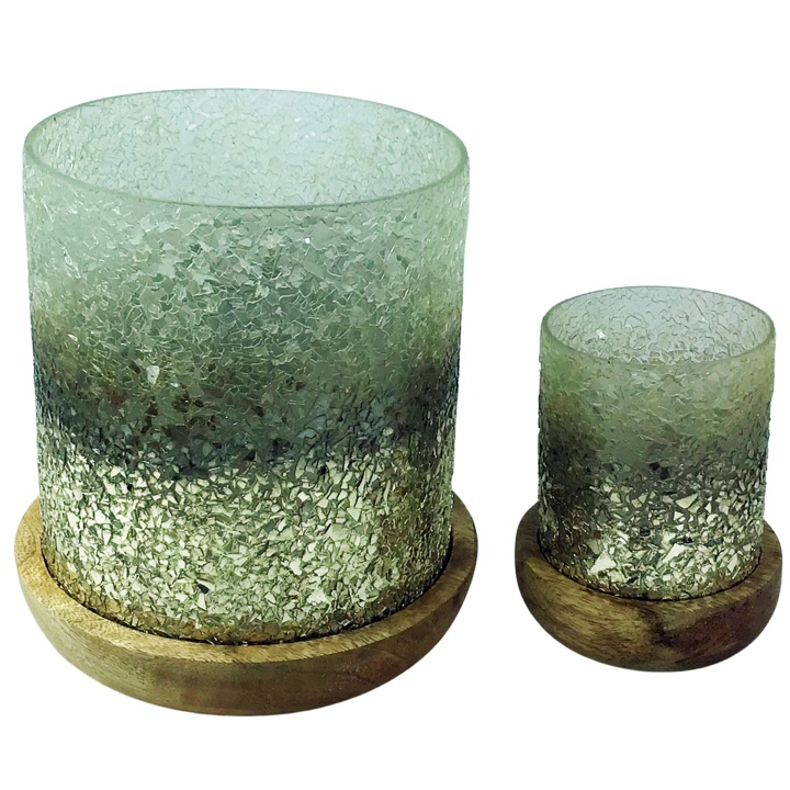 Glas a. Holz (H13/20) silber