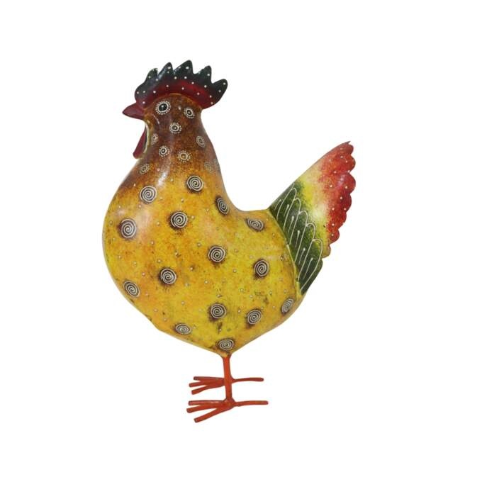 Hahn bemalt gelb