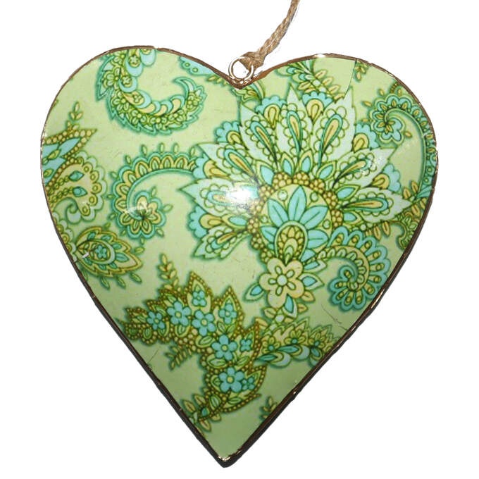 Herz häng. Barock türkis